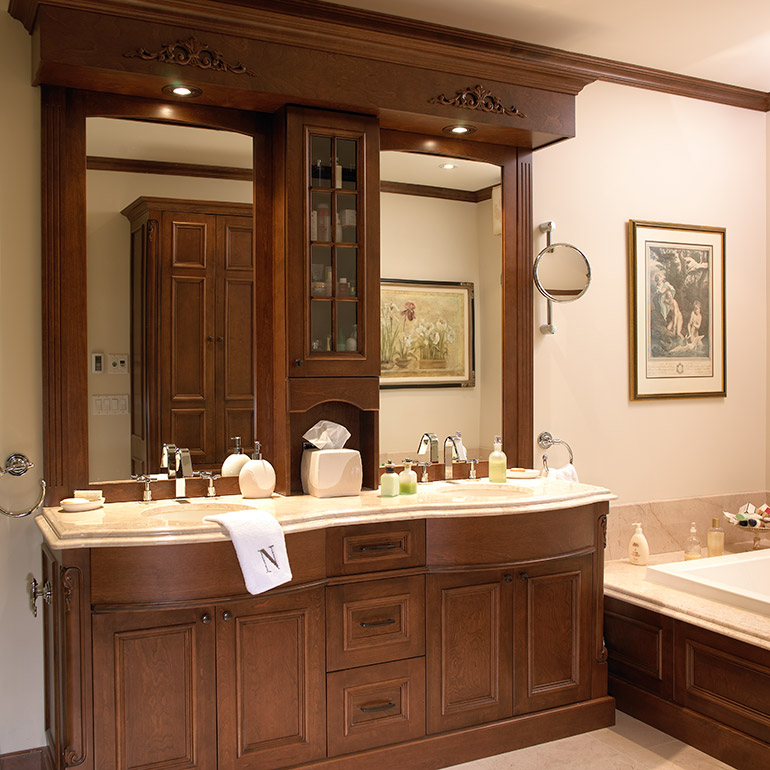 Cuisines Beauregard |Victorian-style bathroom furniture, in wood