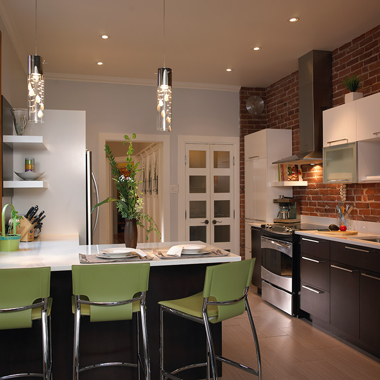 Cuisines Beauregard |Urban-style kitchen in wood veneer