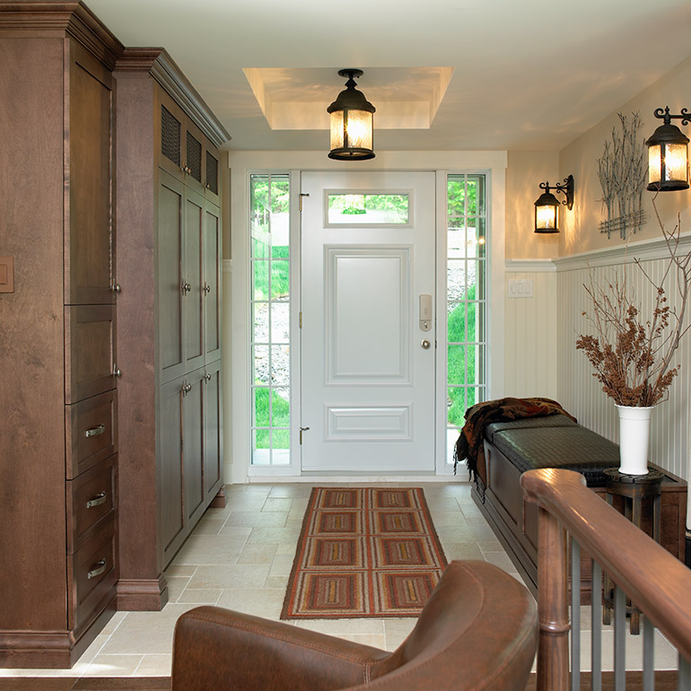 Cuisines Beauregard |Front hall unit, in solid birch